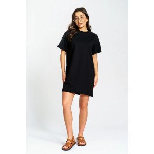 Платье женское "Аура" футер 2-х нитка (р-ры: 44-54) черный