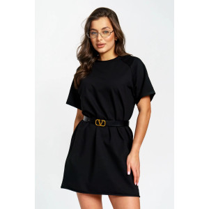 Платье женское "Аура" футер 2-х нитка (р-ры: 44-54) черный