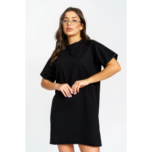 Платье женское "Аура" футер 2-х нитка (р-ры: 44-54) черный