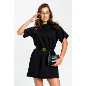 Платье женское "Аура" футер 2-х нитка (р-ры: 44-54) черный