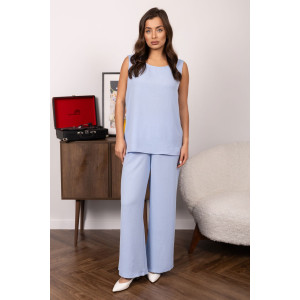 Костюм двойка женский 2158/3 жатка кантри (р-ры: 48-58) голубой