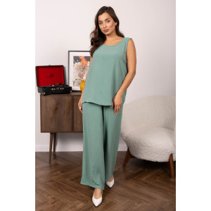 Костюм двойка женский 2158/4 жатка кантри (р-ры: 48-58) ментол