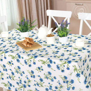 Скатерть из рогожки "Васильки"