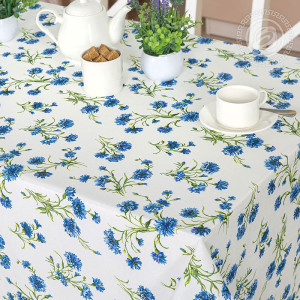 Скатерть из рогожки "Васильки"