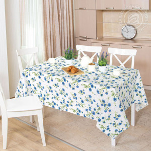 Скатерть из рогожки "Васильки"