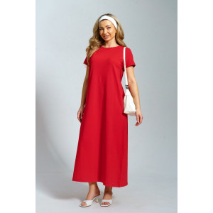 Платье женское 968 кулирка с лайкрой пенье (р-ры: 44-54) красный