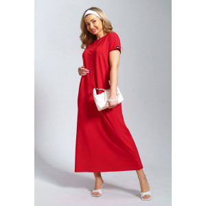 Платье женское 968 кулирка с лайкрой пенье (р-ры: 44-54) красный