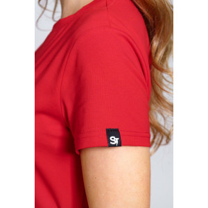 Платье женское 968 кулирка с лайкрой пенье (р-ры: 44-54) красный