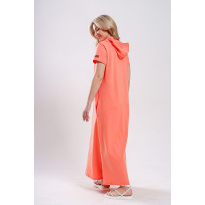 Платье-мантия женское 970 кулирка с лайкрой пенье (р-ры: 44-58) коралл