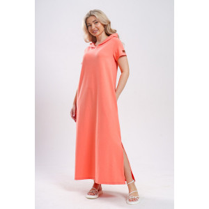 Платье-мантия женское 970 кулирка с лайкрой пенье (р-ры: 44-58) коралл