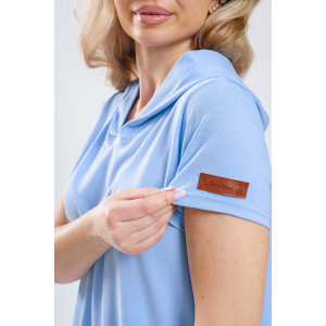 Платье-мантия женское 970 кулирка с лайкрой пенье (р-ры: 44-58) голубой Платье-мантия женское 970 кулирка с лайкрой пенье (р-ры: 44-58) голубой