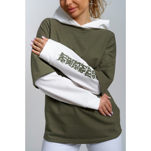 Туника женская 982 футер с лайкрой (р-ры: 44-58) хаки