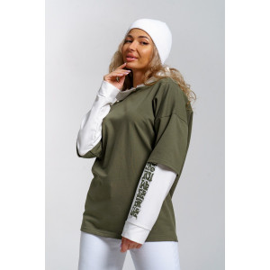 Туника женская 982 футер с лайкрой (р-ры: 44-58) хаки