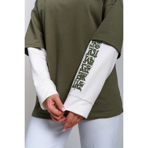 Туника женская 982 футер с лайкрой (р-ры: 44-58) хаки