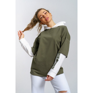 Туника женская 982 футер с лайкрой (р-ры: 44-58) хаки