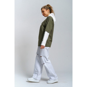 Туника женская 982 футер с лайкрой (р-ры: 44-58) хаки