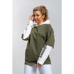 Туника женская 982 футер с лайкрой (р-ры: 44-58) хаки