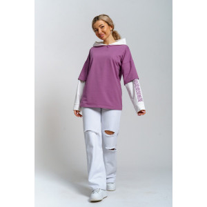 Туника женская 982 футер с лайкрой (р-ры: 44-58) св.брусника