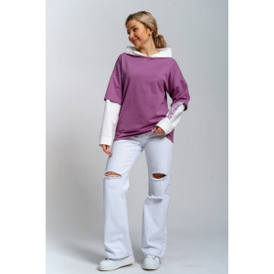 Туника женская 982 футер с лайкрой (р-ры: 44-58) св.брусника