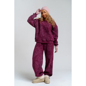 Костюм двойка женский 983 футер 3-х нитка с начёсом пенье (р-ры: 44-54) марсал винтаж Костюм двойка женский 983 футер 3-х нитка с начёсом пенье (р-ры: 44-54) марсал винтаж