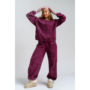 Костюм двойка женский 983 футер 3-х нитка с начёсом пенье (р-ры: 44-54) марсал винтаж Костюм двойка женский 983 футер 3-х нитка с начёсом пенье (р-ры: 44-54) марсал винтаж