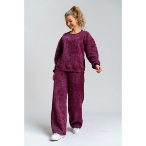 Костюм двойка женский 983 футер 3-х нитка с начёсом пенье (р-ры: 44-54) марсал винтаж Костюм двойка женский 983 футер 3-х нитка с начёсом пенье (р-ры: 44-54) марсал винтаж