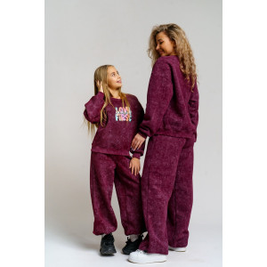 Костюм двойка женский 983 футер 3-х нитка с начёсом пенье (р-ры: 44-54) марсал винтаж Костюм двойка женский 983 футер 3-х нитка с начёсом пенье (р-ры: 44-54) марсал винтаж