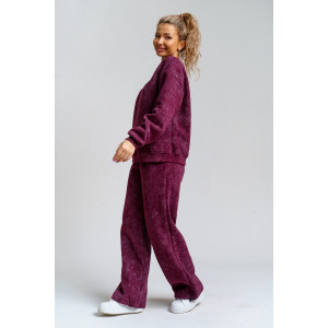 Костюм двойка женский 983 футер 3-х нитка с начёсом пенье (р-ры: 44-54) марсал винтаж Костюм двойка женский 983 футер 3-х нитка с начёсом пенье (р-ры: 44-54) марсал винтаж