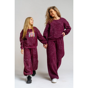 Костюм двойка женский 983 футер 3-х нитка с начёсом пенье (р-ры: 44-54) марсал винтаж Костюм двойка женский 983 футер 3-х нитка с начёсом пенье (р-ры: 44-54) марсал винтаж