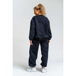 Костюм двойка женский 983 футер 3-х нитка с начёсом пенье (р-ры: 44-54) черный винтаж Костюм двойка женский 983 футер 3-х нитка с начёсом пенье (р-ры: 44-54) черный винтаж