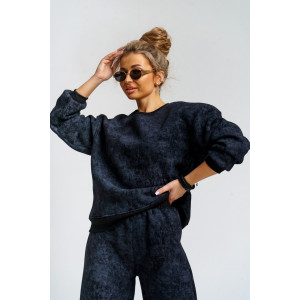 Костюм двойка женский 983 футер 3-х нитка с начёсом пенье (р-ры: 44-54) черный винтаж Костюм двойка женский 983 футер 3-х нитка с начёсом пенье (р-ры: 44-54) черный винтаж