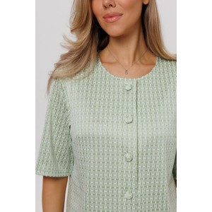 Костюм двойка женский с юбкой К254 жаккард принт (р-ры: 46-60) светло-зеленый Костюм двойка женский с юбкой К254 жаккард принт (р-ры: 46-60) светло-зеленый