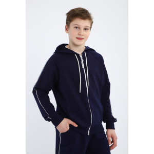 Костюм двойка детский "Олимпия" футер 2-х нитка с лайкрой (р-ры: 140-170) синий Костюм двойка детский "Олимпия" футер 2-х нитка с лайкрой (р-ры: 140-170) синий