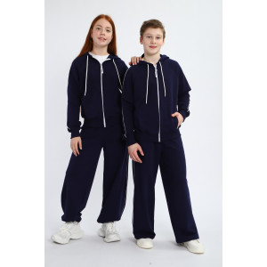 Костюм двойка детский "Олимпия" футер 2-х нитка с лайкрой (р-ры: 140-170) синий Костюм двойка детский "Олимпия" футер 2-х нитка с лайкрой (р-ры: 140-170) синий
