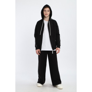 Костюм двойка детский "Олимпия" футер 2-х нитка с лайкрой (р-ры: 140-170) черный Костюм двойка детский "Олимпия" футер 2-х нитка с лайкрой (р-ры: 140-170) черный