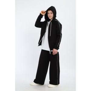 Костюм двойка детский "Олимпия" футер 2-х нитка с лайкрой (р-ры: 140-170) черный Костюм двойка детский "Олимпия" футер 2-х нитка с лайкрой (р-ры: 140-170) черный