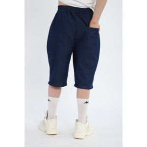 Шорты детские "Багги" джинсовая ткань (р-ры: 146-170) синий Шорты детские "Багги" джинсовая ткань (р-ры: 146-170) синий