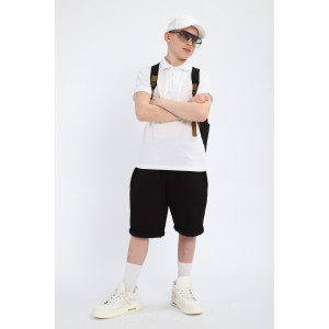 Шорты детские "Багги" джинсовая ткань (р-ры: 146-170) черный Шорты детские "Багги" джинсовая ткань (р-ры: 146-170) черный