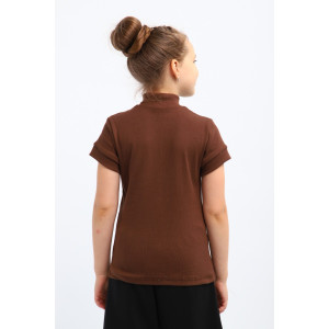 Водолазка детская "Луиза" лапша (р-ры: 140-164) шоколадный Водолазка детская "Луиза" лапша (р-ры: 140-164) шоколадный