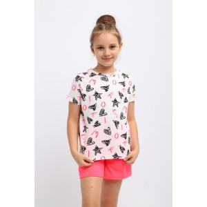 Костюм двойка детский "Камилла" кулирка (р-ры: 140-164) белый Костюм двойка детский "Камилла" кулирка (р-ры: 140-164) белый