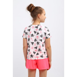 Костюм двойка детский "Камилла" кулирка (р-ры: 140-164) белый Костюм двойка детский "Камилла" кулирка (р-ры: 140-164) белый