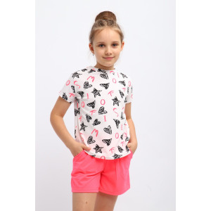 Костюм двойка детский "Камилла" кулирка (р-ры: 140-164) белый Костюм двойка детский "Камилла" кулирка (р-ры: 140-164) белый