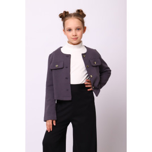 Жакет школьный "Диана" футер петля (р-ры: 140-164) серый Жакет школьный "Диана" футер петля (р-ры: 140-164) серый