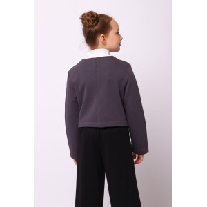 Жакет школьный "Диана" футер петля (р-ры: 140-164) серый Жакет школьный "Диана" футер петля (р-ры: 140-164) серый