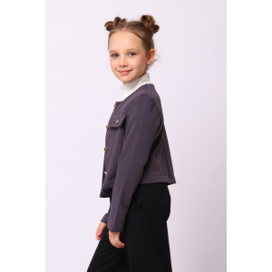 Жакет школьный "Диана" футер петля (р-ры: 140-164) серый Жакет школьный "Диана" футер петля (р-ры: 140-164) серый