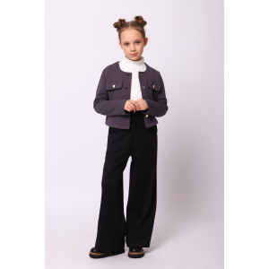 Жакет школьный "Диана" футер петля (р-ры: 140-164) серый Жакет школьный "Диана" футер петля (р-ры: 140-164) серый