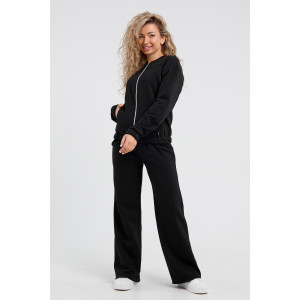 Костюм двойка женский К-066 футер 3-х нитка диагональ (р-ры: 46-56) черный Костюм двойка женский К-066 футер 3-х нитка диагональ (р-ры: 46-56) черный