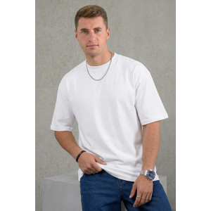 Футболка мужская №14515 кулирка (р-ры: 46-58) белый