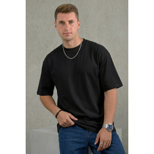 Футболка мужская №14515 кулирка (р-ры: 46-58) черный