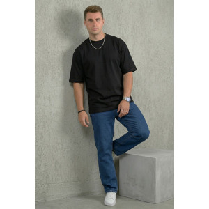 Футболка мужская №14515 кулирка (р-ры: 46-58) черный